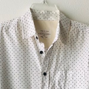 Rag & Bone mini star print button down shirt EUC